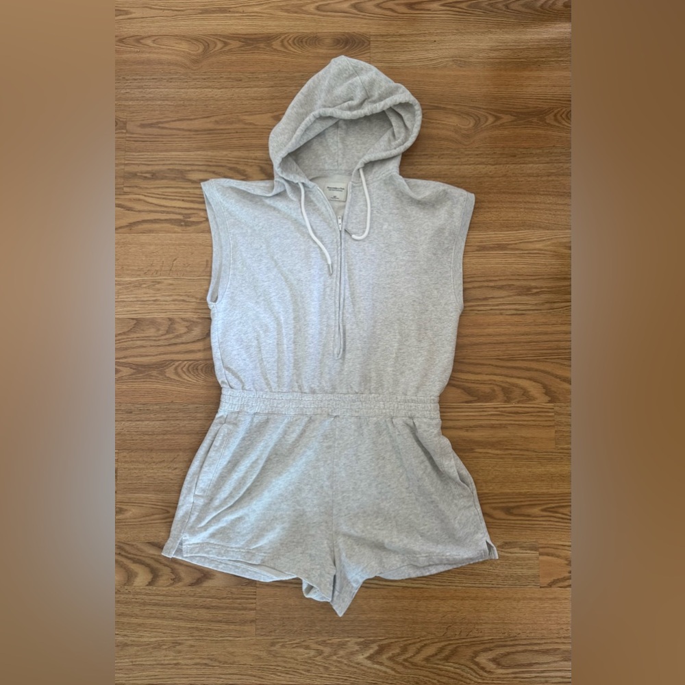 Abercrombie & Fitch Hooded Fleece Romper